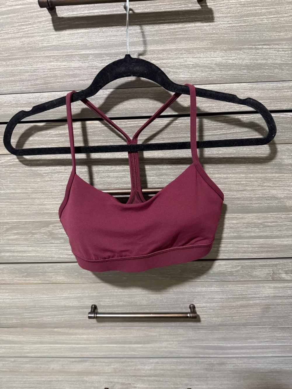 Lululemon flow Y Nulu bra size 8 color garnet